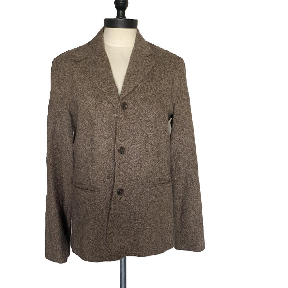 EUC EDDIE BAUER Tweed Brown Blazer sz 10